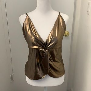 Gold crisscross tank